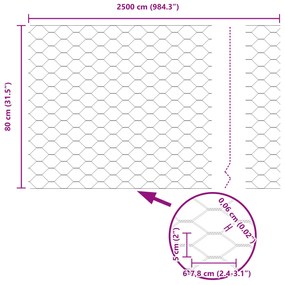 Postes de Cerca vidaXL 11 pcs U-Channel 80 cm Aço Galvanizado, Cerca H
