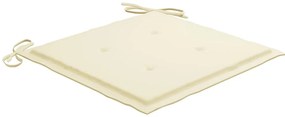 Cadeiras de jantar p/ jardim 8 pcs c/ almofadões acácia maciça