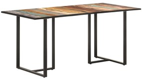 Mesa de jantar 160 cm madeira recuperada maciça
