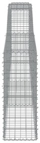 Cestos gabião arqueados 10pcs 400x30x80/100cm ferro galvanizado
