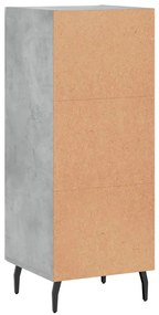 Aparador 34,5x34x90 cm madeira processada cinza cimento