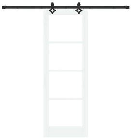 Porta Deslizante vidaXL com Conjunto de Acessórios Branca 73.5x211 cm