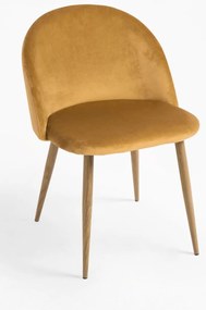 Pack 4 Cadeiras Vint Veludo - Mostarda