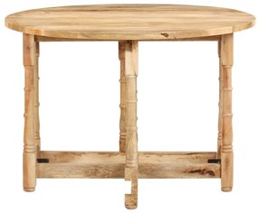 Mesa de jantar redonda 110x76 cm madeira de mangueira maciça