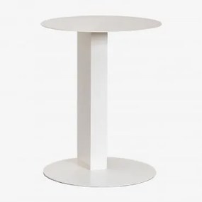 Mesa Lateral Redonda Em Aço (ø40 Cm) Wallace Gardénia Branco - Sklum