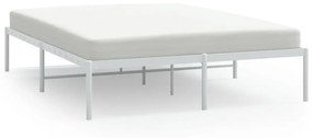 Estrutura de cama 140x190 cm metal branco