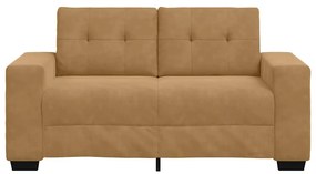 Sofá Loveseat vidaXL Castanho 120 cm em Veludo
