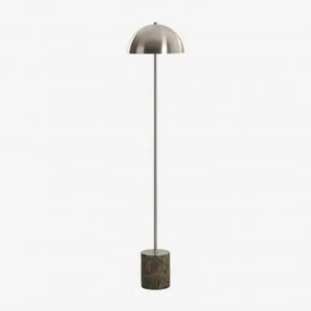 Lâmpada De Pé Led Para Exterior Em Aço Inoxidável E Pedra Natural Nicolas Mármore Verde Forest - Sklum