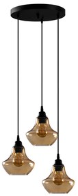 Candeeiro de Teto Gold – Dourado e Preto – 39 x 39 cm