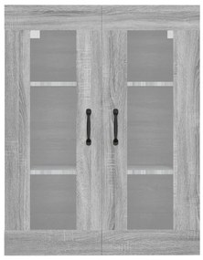Armário de parede suspenso 69,5x34x90 cm sonoma cinza