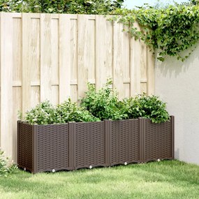 Vaso/floreira 160x40x53 cm PP castanho