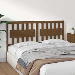 Cabeceira de cama 155,5x4x100 cm pinho maciço castanho mel