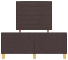 Cama vidaXL Castanho Escuro 120x200 cm Tecido