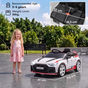 Carro Elétrico para Crianças Audi RS 6 Avant GT 12V com Comando à Distância 2,4 G Motor Duplo Arranque Suave e Suspensão