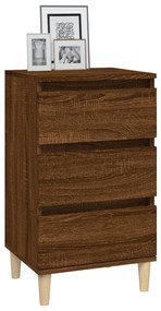 Mesa cabeceira 40x35x70 cm derivados madeira carvalho castanho