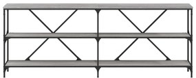 Mesa consola 200x30x75 cm derivados madeira/ferro cinza sonoma