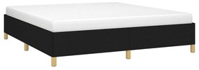 Estrutura de cama sem colchão 160x200 cm tecido preto