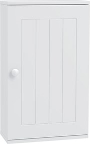 HOMCOM Armário de Parede para Casa de Banho com Porta de Fecho Suave e Prateleira Ajustável para Cozinha e Lavandaria 30x14x50 cm Branco | Aosom Portugal