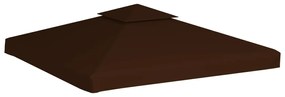 Cobertura gazebo c/ 2 camadas 310 g/m² 3x3 m castanho