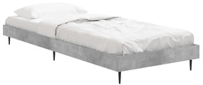 Estrutura de cama 75x190 cm derivados de madeira cinza cimento