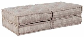 vidaXL Sofá Modular 2 pcs Marrom Claro 140 x 70 x 36 cm tecido