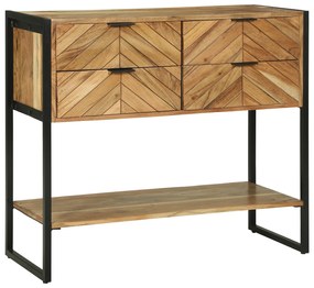 vidaXL Mesa de Consola 90x35x80 cm Madeira Sólida Acácia