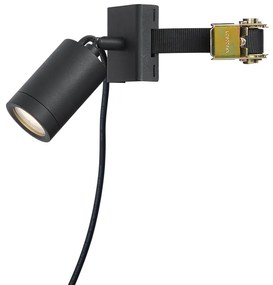 Foco de exterior preto para árvore GU10 50mm giratório e inclinável IP65 - Solo