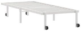 Estrutura de cama sem colchão Dobrável 80x200 cm aço branco