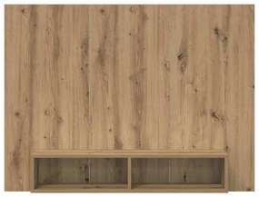 Gabinete de TV de Parede Carvalho Artesanal 120 x 23.5 x 90 cm