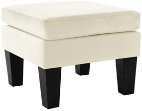 vidaXL Apoio de pés couro artificial creme