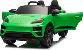 Carro elétrico para Crianças 2 a 6 anos 12V 4x4 Porsche Macan, Rodas de espuma EVA, Controle remoto Verde
