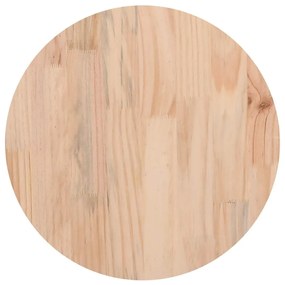 Tampo de mesa pinho maciço Ø30x2,5 cm branco