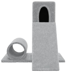 Árvore p/ gatos c/ poste arranhador sisal 59 cm cinzento-claro