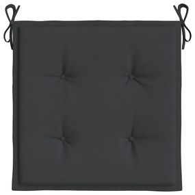 Almofadões p/ cadeiras jardim 4pcs 40x40x4 cm oxford preto