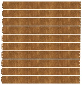 Bordas de relvado 10 pcs 10x103 cm aço corten flexível
