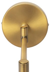 Candeeiro de parede em bronze com cúpula branca e braço ajustável - Ladas Deluxe