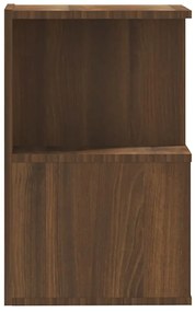 Mesa cabeceira 2pcs 35x35x55cm deriv. madeira carvalho castanho