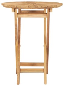Mesa de jardim dobrável Ø 60 cm madeira de teca maciça