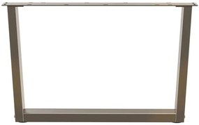 Pés para mesa de centro em formato de V, 2 peças, aço natural, 70x(42-