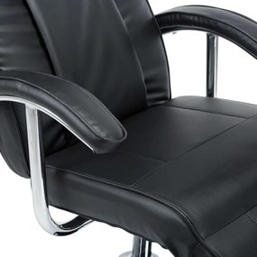 Poltrona de TV couro artificial preto