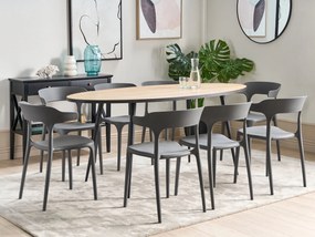 Conjunto de 8 cadeiras de jantar cinzentas GUBBIO Beliani