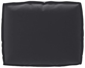 Almofada de Encosto Preta 50x40x12 cm em Tecido Oxford