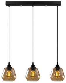 Candeeiro de Teto Gold - Dourado e Preto - 65 x 15 cm