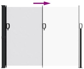 Toldo lateral retrátil 160x600 cm branco