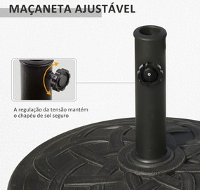 Base para Chapéu de Sol Suporte para Chapéu de Sol de Resina para Jard