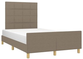 Estrutura cama sem colchão 120x200 cm tecido cinza-acastanhado