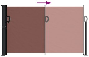 Toldo lateral retrátil 120x500 cm castanho