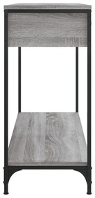 Mesa consola 100x34,5x75cm derivados de madeira cinzento sonoma