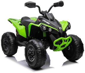 Moto 4 elétrica Crianças 24V 2x200W Maverick ATV, Rodas de EVA, Assento de couro Verde