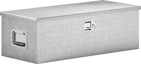 HOMCOM Caixa de Ferramentas Box em Alumínio 76cm Prata | Aosom Portugal